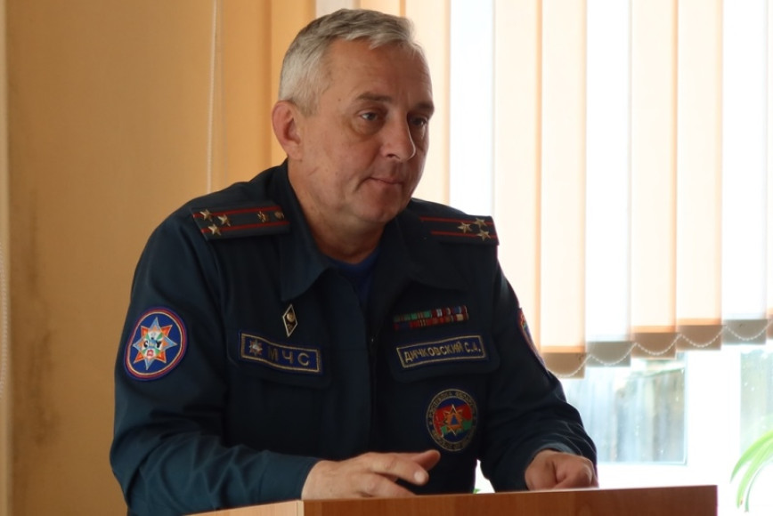 Рабочий визит начальника областного управления МЧС в Хойникский район