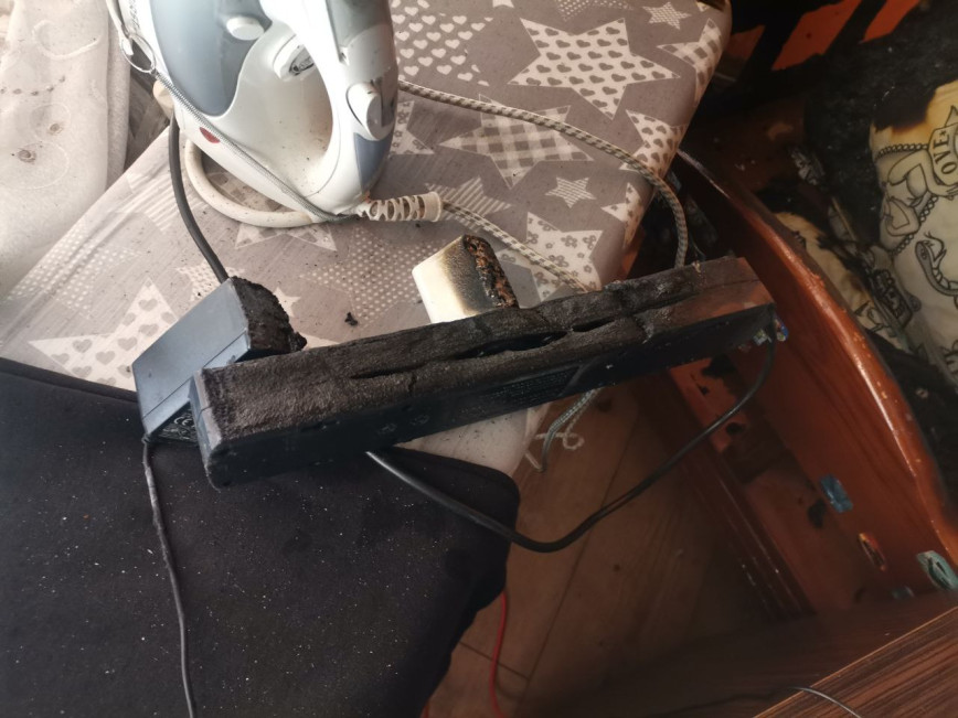 Пожар квартиры в городе Хойники

